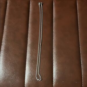 20” rhodium over stainless steel mini Cuban link chain